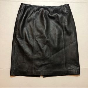 Apt. 9 Black Genuine Lambskin Leather Skirt Size 8